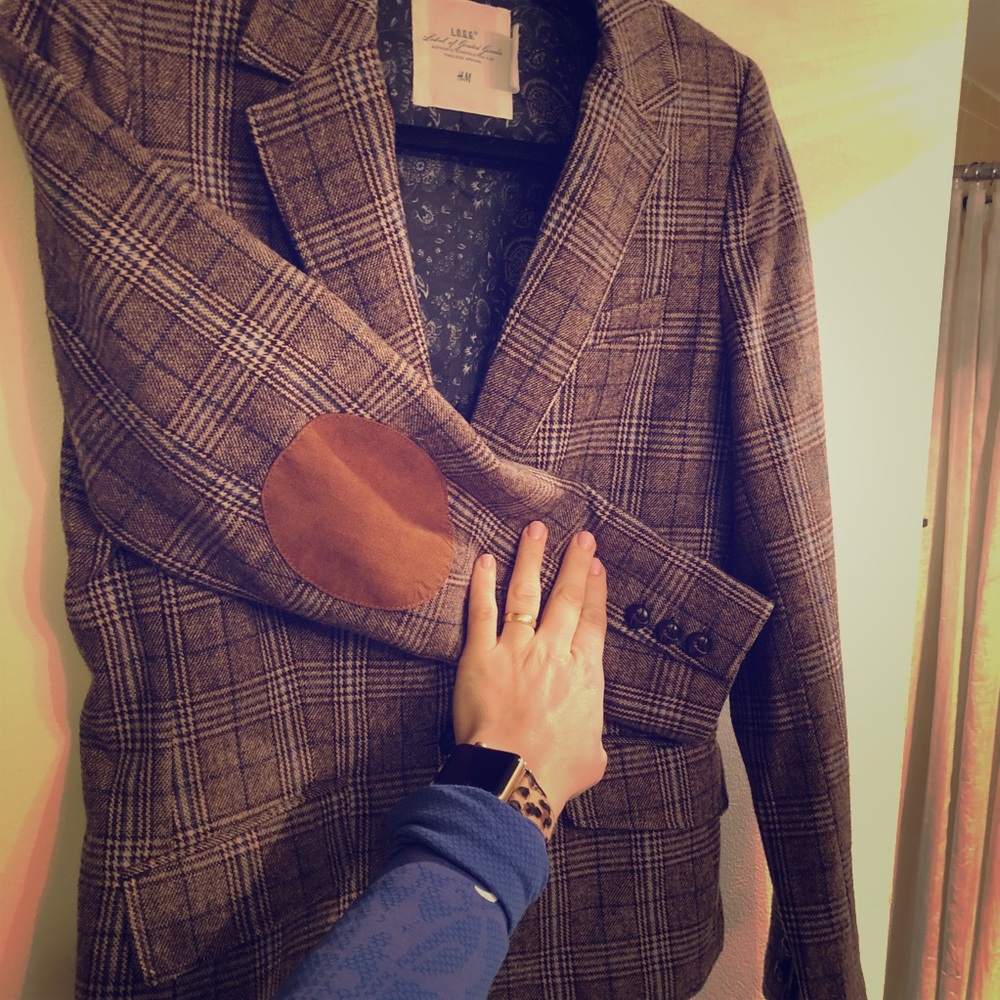 plaid riding jacket